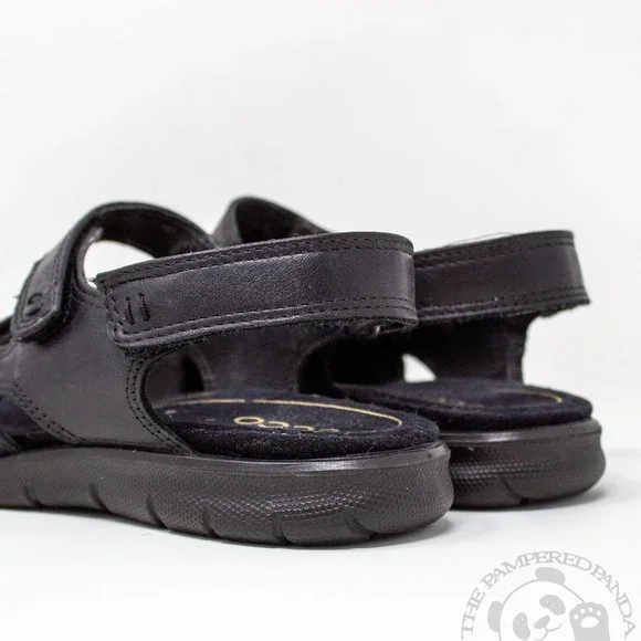 Ecco Sandals Black Leather Slingback Comfort Hook Loop Womens Size 37 P21401316 - Picture 4 of 6